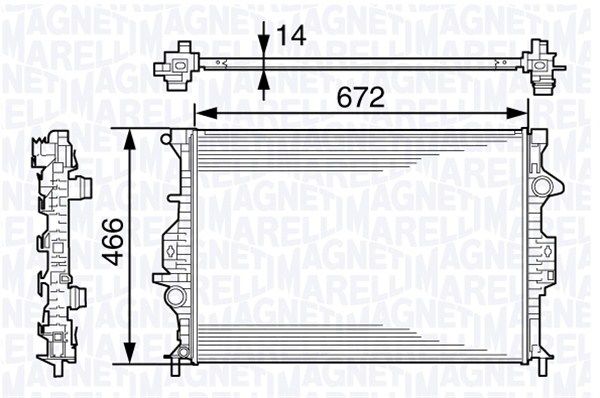 MAGNETI MARELLI radiatorius, variklio aušinimas 350213138500